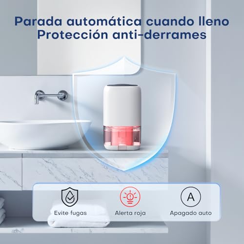 Deshumidificador eficiente para espacios pequeños con luces LED de colores 8