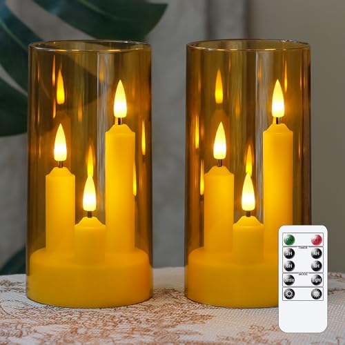 3 en 1 Bougies à punta sans flamme avec Télécommande à 10 touches...