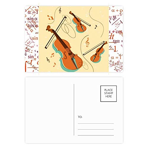 Cartes postales violon et formules (lot de 20) de 5,7 x 3,8 pouces pour remerciements multicolores