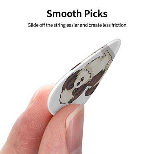 Pack de 12 médiators Shih Tzu Dog pour guitare électrique Guitare acoustique Diverses guitares - Les Beatles, Paul McCartney, John Lennon, RIngo Starr, George Harrison Pack de 12 médiators Shih Tzu Dog pour guitare électrique Guitare acoustique Diverses guitares – Image 3