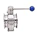 DERNORD Sanitary Butterfly Valve with Pull Handle Stainless Steel 304 Tri Clamp Clover (3