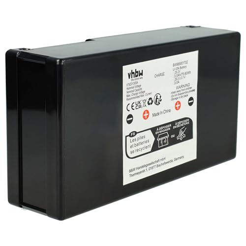 vhbw Batería Compatible con Wiper Joy 162385, 162384 Robot cortacésped 3000mAh 25,2V Li-Ion