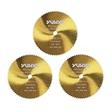 3 Inch HSS Circular Saw Blade, 100-Tooth Cutting Disc with 3/8 Inch Arbor, for Cutting Wood Plastic Thin Metal (3pcs)