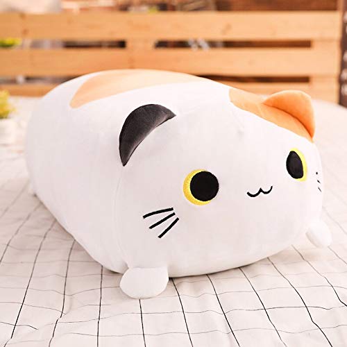 60-90cm Super pingüino de Peluche de Juguete de Peluche Gato Negro hámster Almohada Grande para Dormir Almohada para Dormir decoración de Cama Corgi Cojín de Invierno Regalo about90cm whitecat