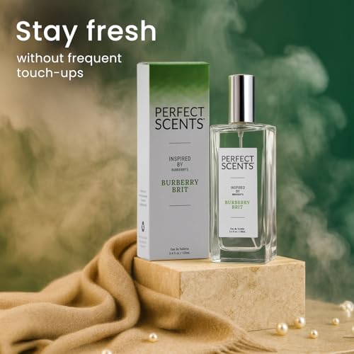Image of Perfect Scents Fragrances, Inspired by Burberry's Burberry Brit, Women's Eau de Toilette, CLEAN, Vegan, Paraben-Free, Phthalate-Free, Never Tested on Animals, 3.4 Fluid Ounces