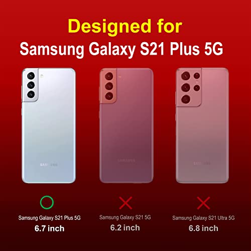 Image of Amazon Brand - Solimo Mobile Cover for Samsung Galaxy S21 Plus 5G (Silicon Red)