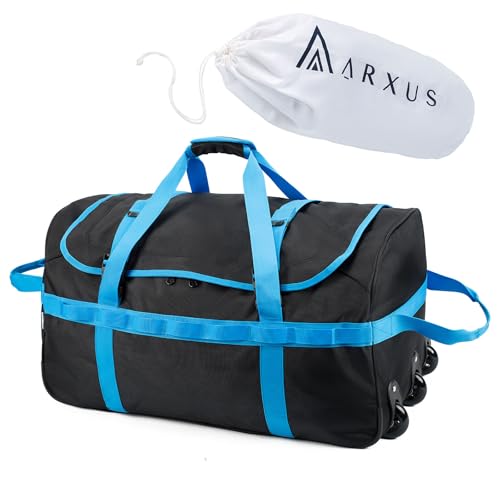 Sac de voyage pliable à roulettes 85L grand bagage à main sport