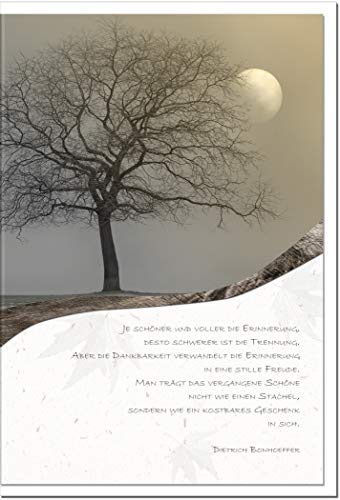 metALUm Trauerkarte ERINNERUNG | Baum im Mondlicht 3300020…