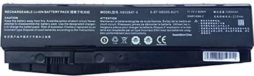 AKKEE N850BAT-6 Laptop Batería para N870HK Z6-KP Z7M-KP T58-T1 T6TI DR5 DR7 Plus K17-8U Sabre 17-W8 ST Plus Series 6-87-N850S-6U71 6-87-N850S-6E71 6-87-N850S-4U41 62Wh 5300mAh Cover