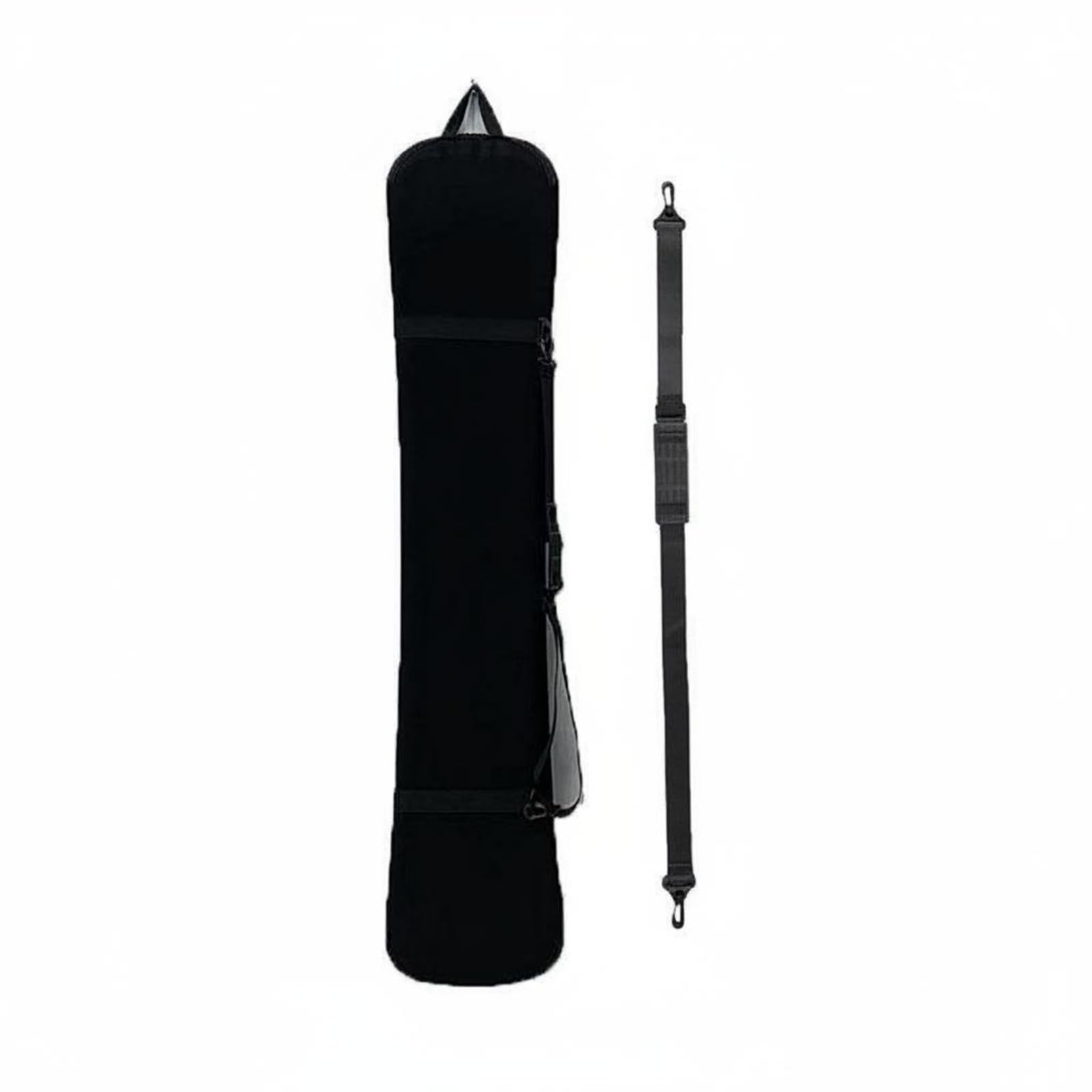 Housse de Snowboard Bandoulières Doubles Sac de Snowboard Rembourré Fermeture Éclair sur toute la Longueur Sac Ski Rembourré pour Déplacement , Noir , 155 Cm