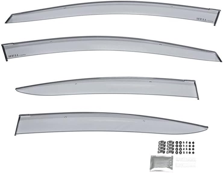 WellVisors Window Visors Wind Deflectors Compatible with Subaru 2017-2023 Impreza Sedan Premium Series Rain Guards 3-847SU015