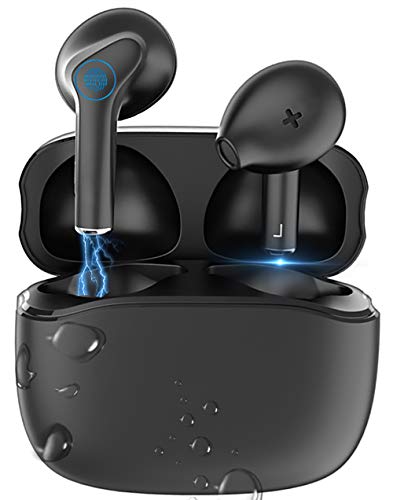 Wireless Earbuds Bluetooth 5.0 Headphones Hi-Fi Stereo with Immersive Sound, Touch Control, 35-Hours Playtime, IPX5 Water-Resistant, Noise Cancelling Mics Earphones