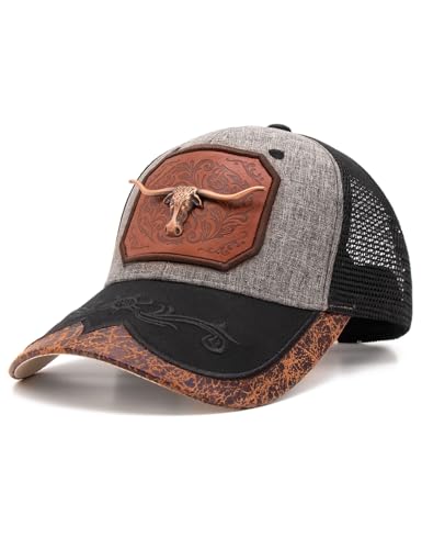 Image of TOPACC Western Trucker Hat for Men Women Cowboy Country Hat Snapback Cap