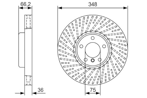Bosch BD2576 Dischi Freno, Certificato ECE-R90, 1 Disco Freno Singolo - 2
