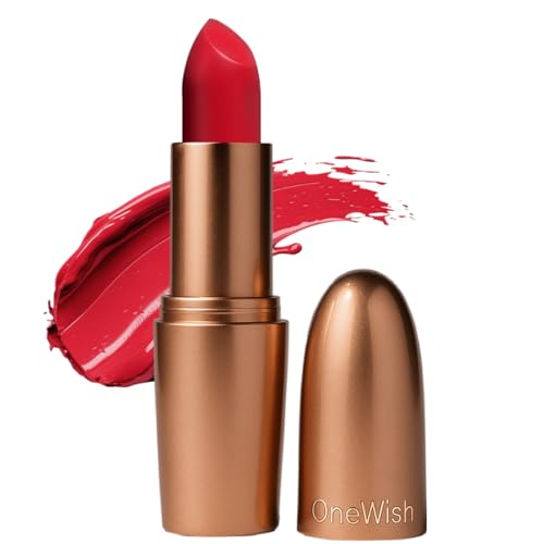 Image of One Wish Creamy Matte Lipstick Long Lasting for Women - Queen of Hearts Shade 10 | Full Coverage | Creamy Formula | No Flaky Lips | No Dryness| High-Pigment |SPF | Vitamin E, Almond Oil & Shea Butter for Moisturising Lip | 8 Hrs Lasting | Smooth Finish | 3.8 gm