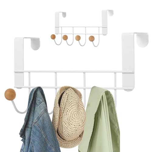Perchero para colgar sobre la puerta, organizador de baño de 0,2 cm, soporte para colgar sobre la puerta, ganchos para puertas sin perforar, percheros resistentes al óxido para entrada, cocina, baño