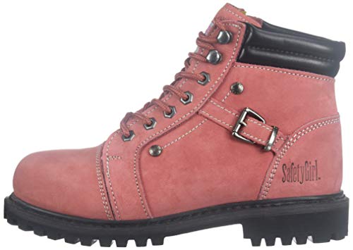Safety Girl GS007-Pink-10M Safety Girl Fusion Work Boot - Pink Steel Toe 10M, English, Capacity, Volume, Leather, 10M, Pink () - Thumbnail 4