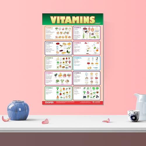 Image of ESCAPER Educational Charts for Kids, Kids Learning Charts (11.5 x 17.5 inches), Wall Art, Posters for Kids Room & Playroom