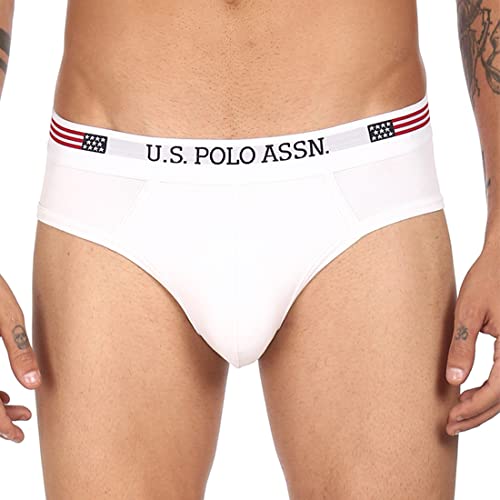 U.S. POLO ASSN. Men Solid Cotton Spandex I650 Briefs – Pack of 1