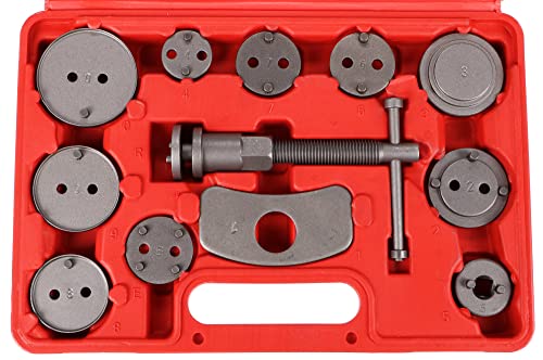 SIXTOL Brake Set 12 Bremskolbenrücksteller Set | 12tlg | Kunststoffkoffer | Rückstellwerkzeug zum des Bremskolben | Bremssattel Kolben Wind Zurück Tool Kit | KFZ Werkzeug | Bremse Instandsetzung