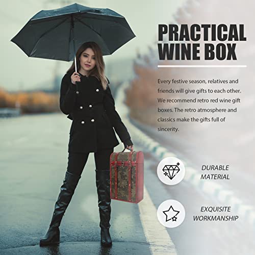 Caja de vino doble de madera ideal para proteger y presentar tus botellas de regalo 4