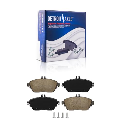 Image of Detroit Axle - Front Brake Kit for INFINITI 17-19 QX30, Mercedes-Benz 13-17 B250 14-19 CLA250 15-20 GLA250, 12.60 inch inch Disc Brakes Rotors Ceramic Brake Pads with Hardware 2016 2017 2018 Replacement
