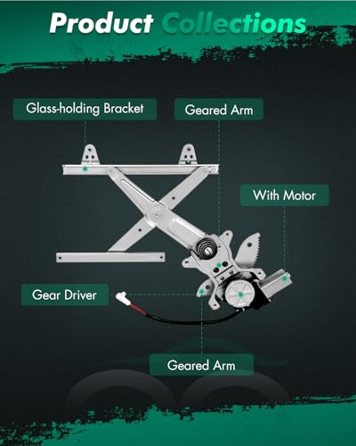 Image of SCITOO Power Window Lift Regulator Compatible with 1997-2001 for Toyota Camry Rear Left Drivers Side Motor 69804AA010 85720AA030