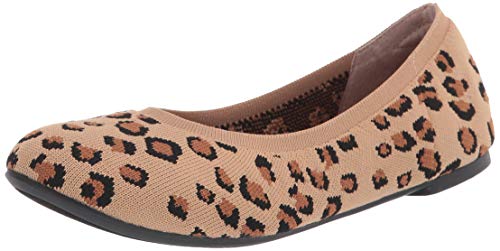 Amazon Essentials Women's Ballet Flat, Leopard Knit, 14 B US Amazon Essentials Women's Ballet Flat, Leopard Knit, 14 B US