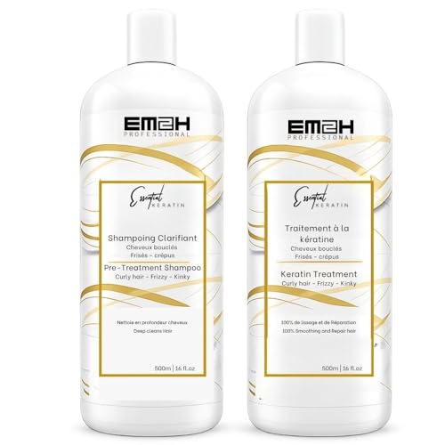 Essential Keratin kit de Lissage Brésilien cheveux crépus lot de 2 (500ml)