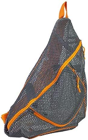 eastsport Sporty Mesh Trap Single Strap Backpack Grey and Orange-picture-43
