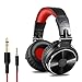 OneOdio Cuffie Over Ear Cuffie chiuse da Studio Back DJ per monitoraggio, cuffie prive di isolamento, cuffie con isolamento acustico (Rosso Nero)