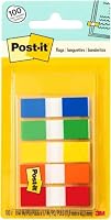 3M Post-it® Flags, 5 Colours for Colour-Coding, 11.9mm x 43.2mm, 100pk