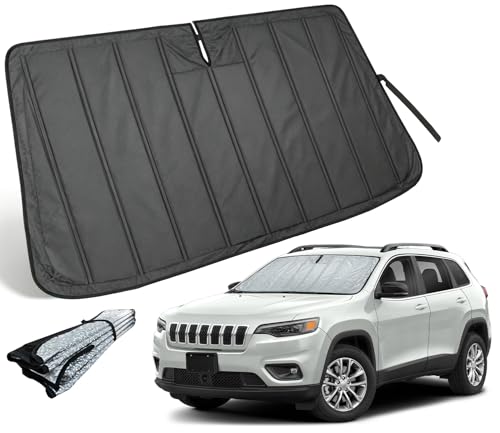 Image of Thickened Windshield Sun Shade for Jeep Cherokee SUV 2014-2023