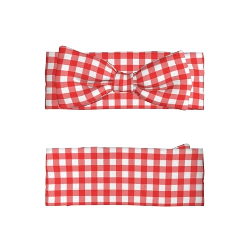 Retro Red Plaid Tartan Gingham Baby Girl Bows And Headbands 6-12 Months For Baby Girls Newborn Infant Toddlers2