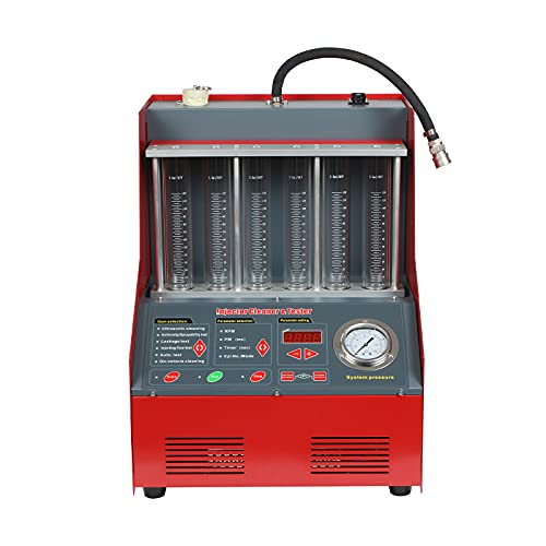 QPKING Fuel Injector Cleaner Tester, 6-Cylinder Automotive Fuel Injection Systems Cleaners, Car Fuel Cleaning Tools,Fuel System Tools 110V/220V Launch CNC602A Injector Cleaner Tester