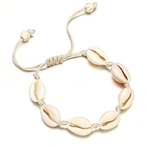 fuyo Handmade Seashell Bracelet Bangles, Size Adjustable for Women Beach Jewelry3
