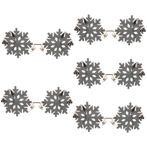 Lunettes créatives cadeau de Noël flocon de neige look élégant