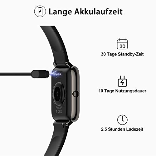 Popglory Smartwatch, fitnesstracker met bloeddrukmeting, fitnesshorloge met hartslagmeter, slaapmonitor, IP67 waterdicht… - Image 8