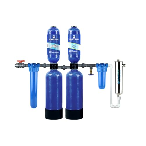 Image of Aquasana Whole House Water Filter System | 1,000,000 Gallons | Salt-Free Softener Alternative | UV, Carbon & KDF | Tackles up to 99.99% Chlorine, Bacteria, Viruses, Sediment & Scale | WH-1000-CS-UV