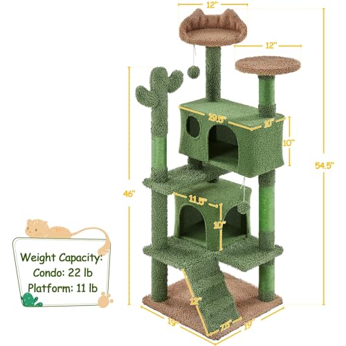 Árbol para gatos en forma de cactus 138 cm miniatura 2