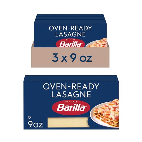 Image of Barilla Oven-Ready Lasagne, 9 oz. Box (Pack of 3) - Pasta Made with Durum Wheat Semolina - Kosher Certified Pasta