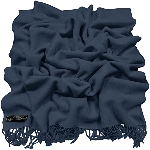 CJ Apparel Charcoal Black Dark Grey 100% Cashmere Shawl Pashmina Scarf Wrap Stole Head Wrap Hand Made in Nepal New3