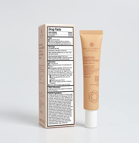 Facial Starter Sunscreen Cream Premium Quality Moleculogy Collection - Sunscreen & Aloe Soothing, Cooling, Moisturizing, Vegan Organic 12 Hours - No Sticky Residue – Eco-Friendly (Sunscreen) #TOP1