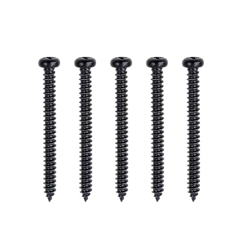 Banworks Metric Thread 2.8x32mm M2.8 P90 Style Pickup Mounting Screws Dog Ear Pickup Screws Set for Squier Jazzmaster Epiphone Les Paul LP SG Pack of 5 JT/GELS-01 Black