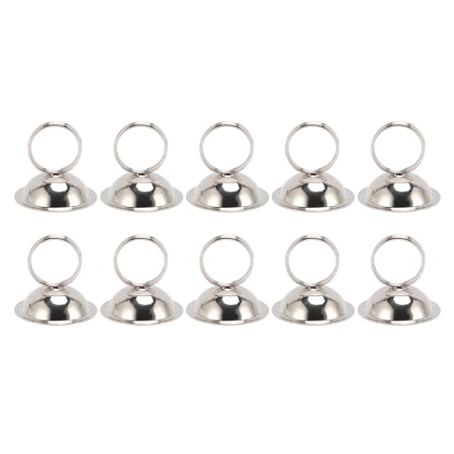Jwthee 10 Pcs Table Number Holders, Place Card Holders Table Card Holders Menu Memo Clips Table Picture Stands Table Sign Holders for Wedding, Party, Birthday (nickels color)