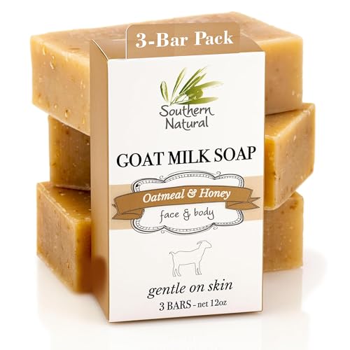 Southern Natural Unscented Oatmeal & Honey Goat Milk Soap & Lotion Bundle image 4