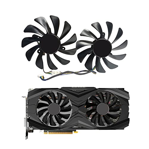 Jzwefdo 95mm Graphics Card Cooling Fan 12V 4Pin Video Card Cooling Fan Replacement for Zotac GeForce GTX 1070Ti 1080 Ti GTX1070 Ti GTX1080Ti GPU Card Cooler Fanï¼ˆGraphics Card Fan 2 PCSï¼‰