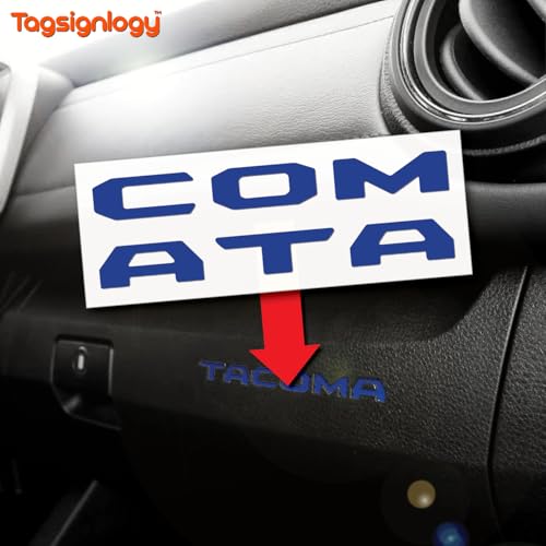 Image of (2 Sets) Prime Series UV Weatherproof Vinyl Decals for Glove Box Dashboard Letter Inserts Compatible fits Tacoma 2016-2023 (Gloss Navy)