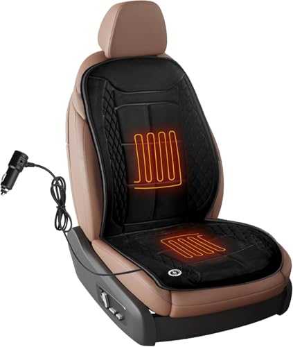 Buybai Comfortable Leather Seat Cushion,Universal Car Seat Cover Pad,Soft Seat Covers Chair Cushion with Full Back Support for Travel N0T for Home Office (1Pack Black)