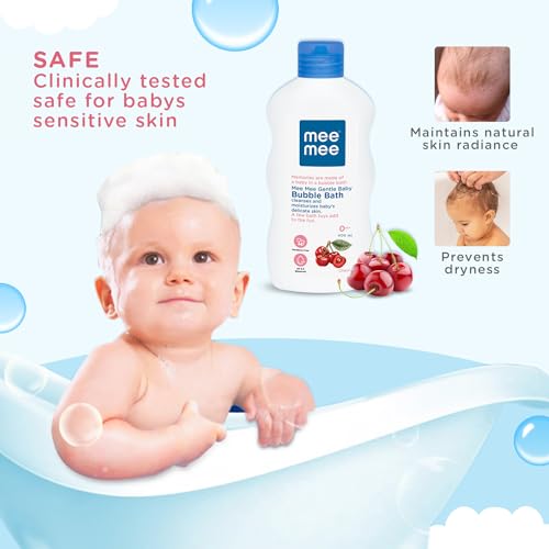 Image of Mee Mee Baby Body Wash 400ml with Cherry & Fruit Extracts | Tear-Free, Mild & Moisturizing Formula |Paraben-Free, Dermatologically Tested, pH Balanced |Gentle Head-to-Toe Bubble Bath for All SkinTypes